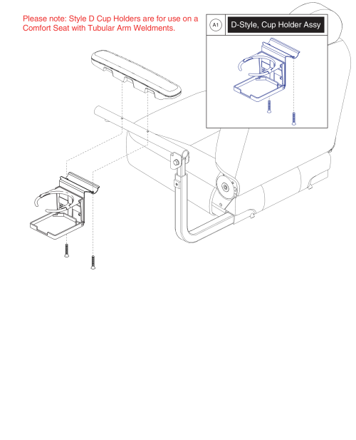 D-style (round Tube Mounted 18 Inch Wide Shuxin Crs & Revo 2.0 Seats) parts diagram