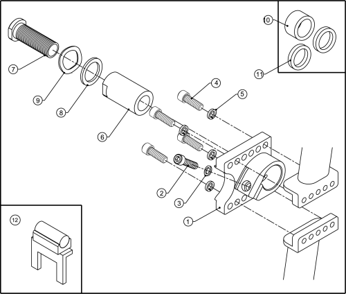 4) Adjustable Axle Assy parts diagram
