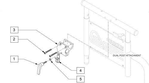 Clamp For Round Arm Joystick Mount parts diagram
