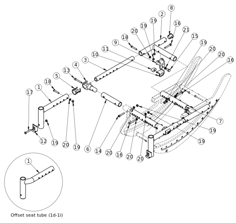 Focus Cr Seat Frame parts diagram