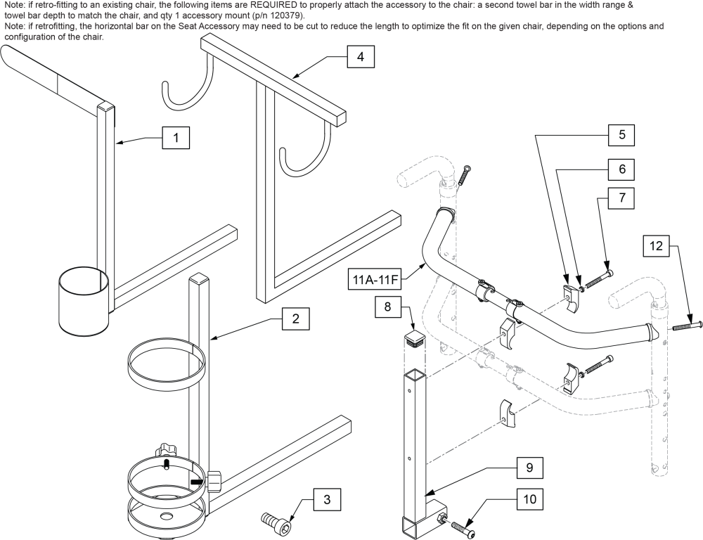 Asap Seat Accessories And Mounting Hardware parts diagram