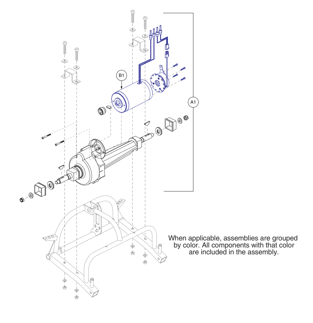 Drive Assembly, Gogo Sport / Elite Traveller Plus parts diagram