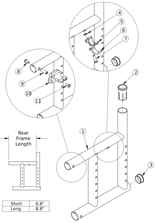 Catalyst 5ti Rear Frame parts diagram