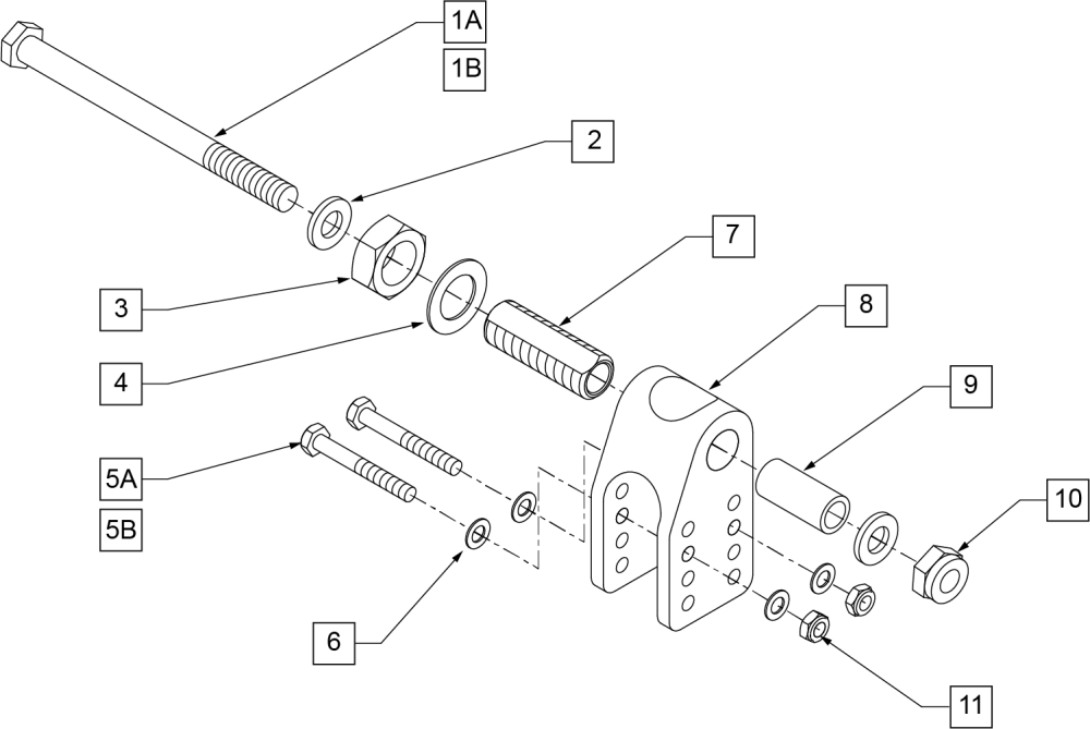 Threaded Axles & Brkt (mag & Spoke) (s/n Prefix Cgt) parts diagram