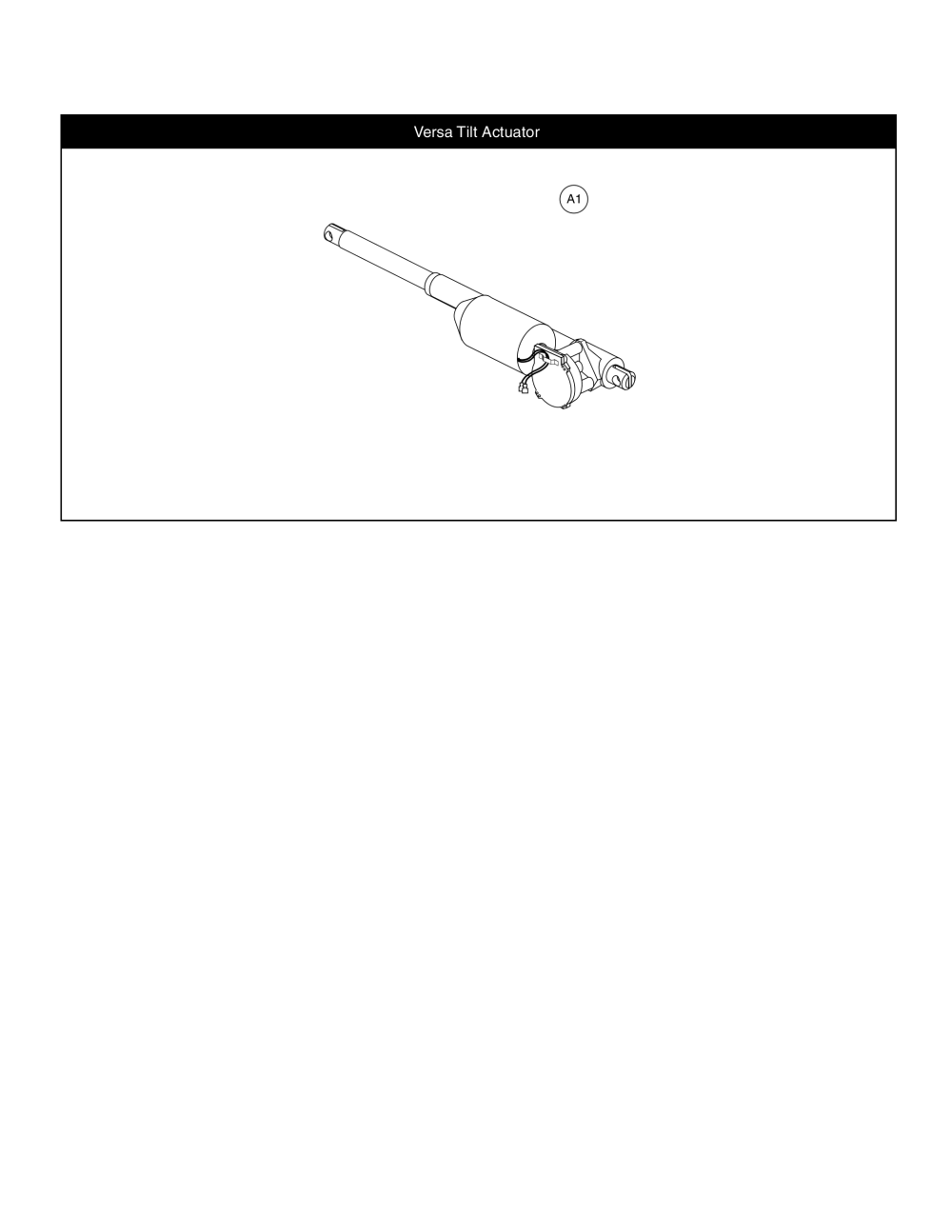 Versa Tilt Actuator parts diagram