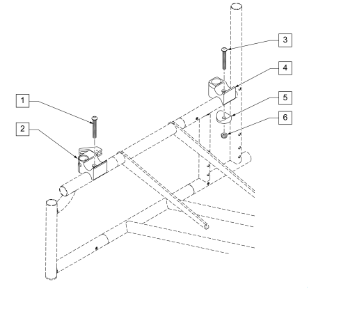 Dual Post Height Adj Armrest Receiver parts diagram