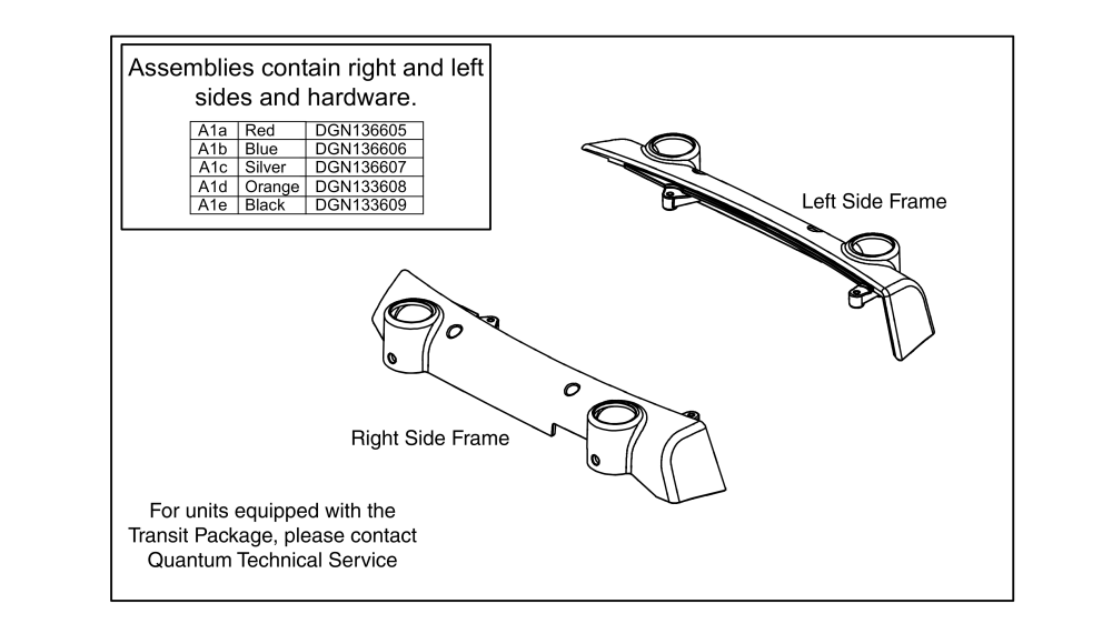 Side Rail Shrouds For Transit System, Q6000z parts diagram