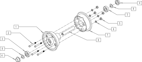 9-10 Inch Caster Rim parts diagram