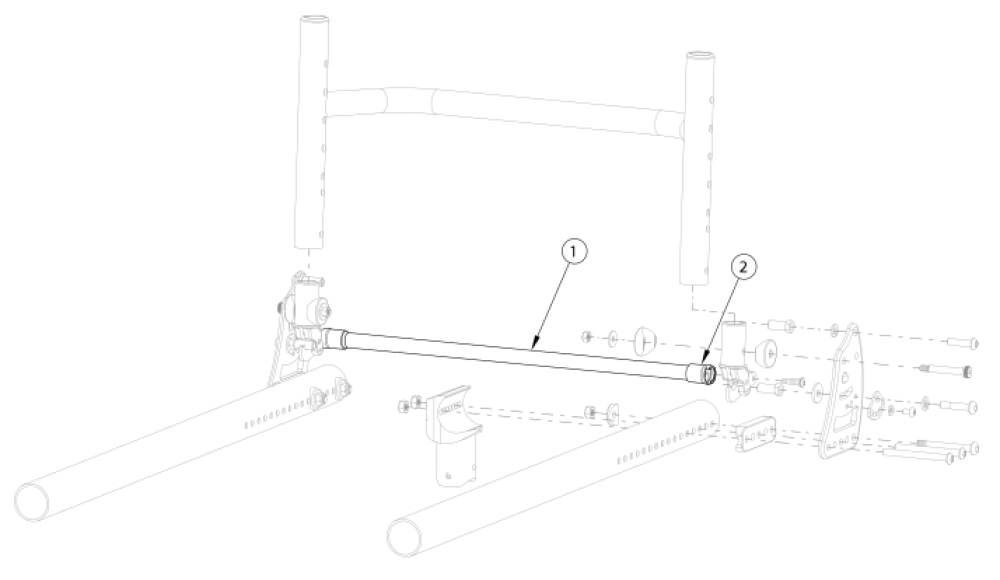 Rogue Style Locking Backrest Mount And Hardware On Tsunami - Growth parts diagram