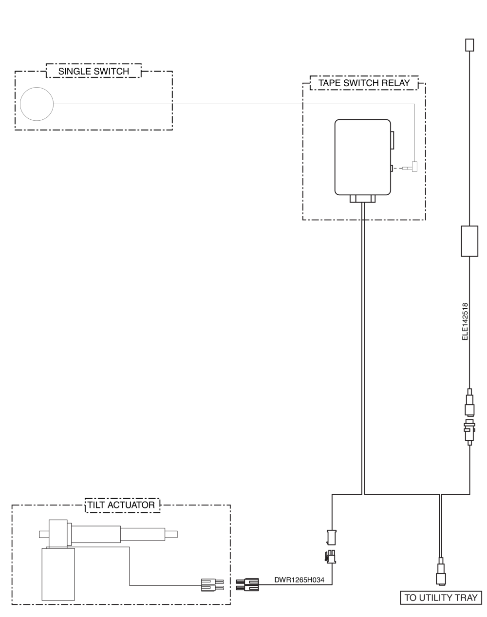 Ne+, Tilt Thru Single Switch, Electrical System Diagram parts diagram