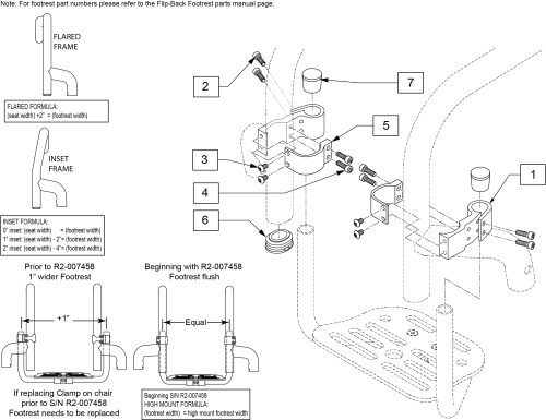 High Mount Footrest Clamp parts diagram