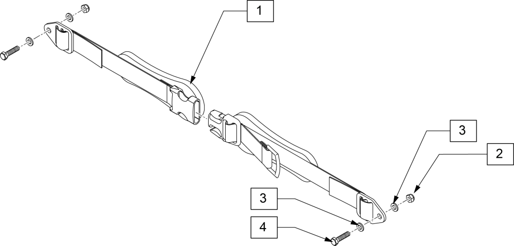 1 Inch Comfort Fit Positioning Belt parts diagram