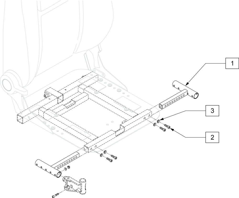 Captains Seat Sa Hanger Receiver Adapter  - Wc19 Transit parts diagram