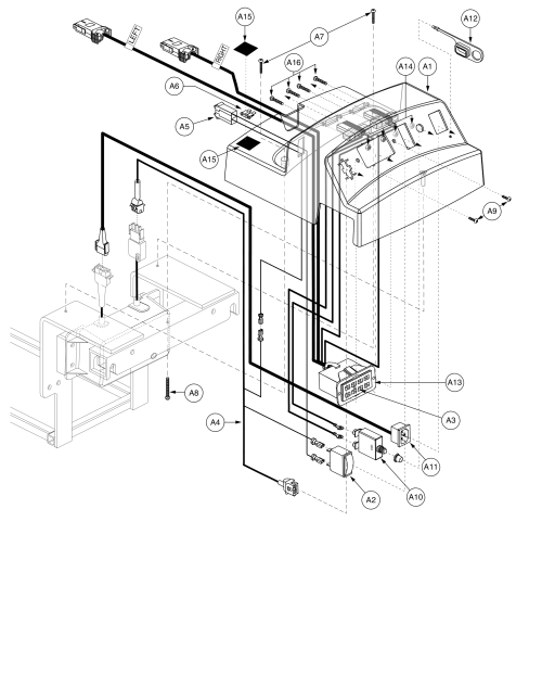 Pilot/vsi Electronics Assembly.  (s/n Manufactured On Or After Dec. 18, 2001. Retrofits All Previous Generations.) Jazzy 1113 Ats parts diagram