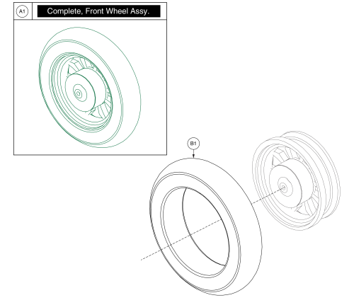 Front Wheel, Raptor parts diagram