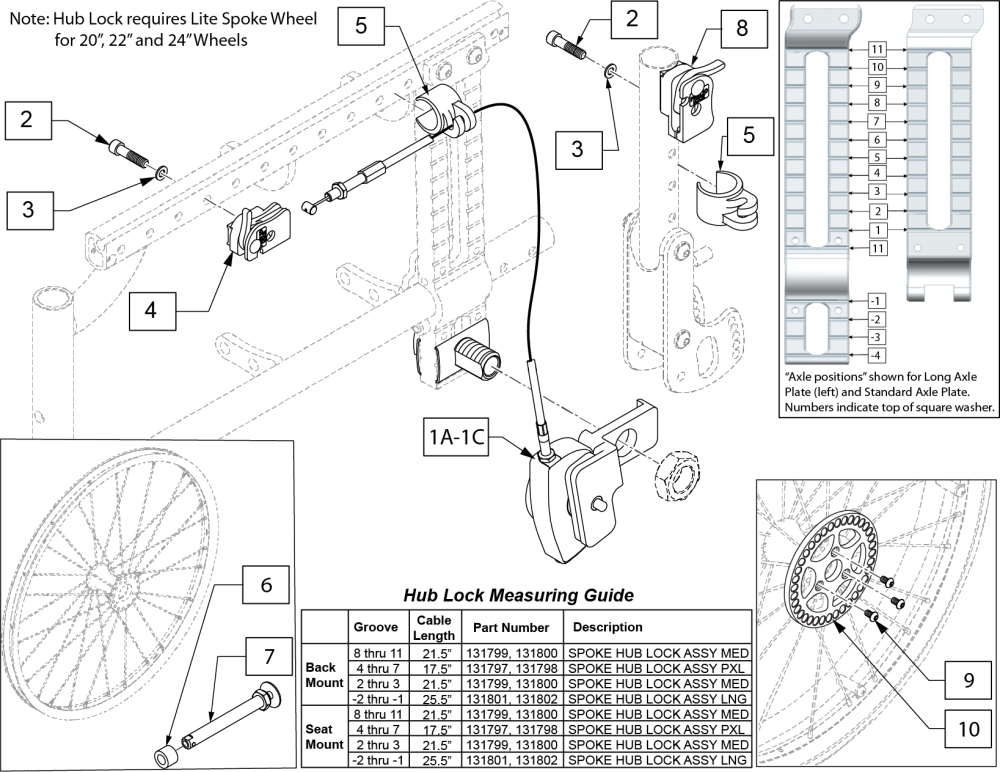 Hub Lock Lever Release Spoke Wheel X'cape parts diagram