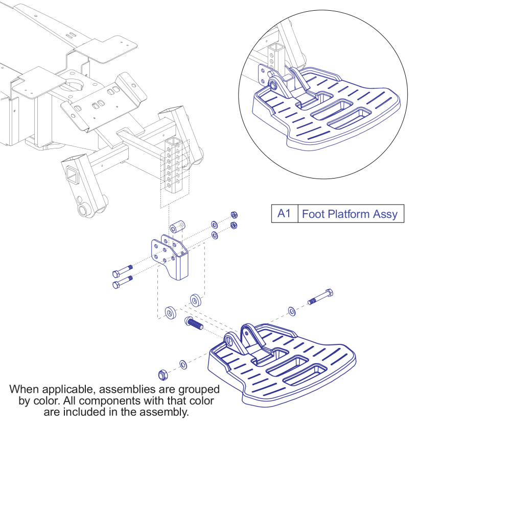 Foot Platform Assy, Select 6 Series parts diagram