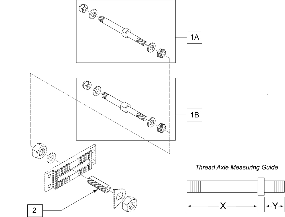 Threaded Axle Upgrade Assm parts diagram