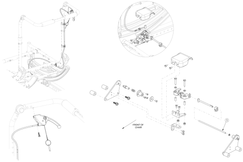Focus Cr Hand Tilt Mechanism Adjustable Height With Adjustable Handle Back - Growth parts diagram