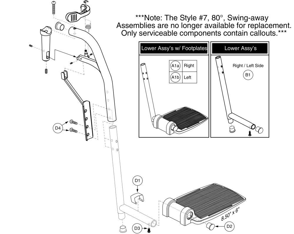 80° Style #7 Swing-away W/8.5