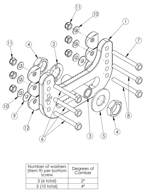 (discontinued) Catalyst 5 Curved Axle Plate parts diagram