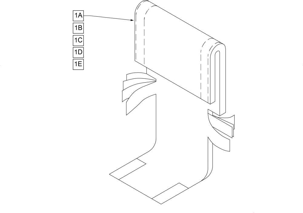 Std Back Uph Used W/ Omit Handles parts diagram