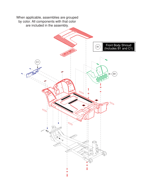 4-wheel, Front Shroud Assy. parts diagram