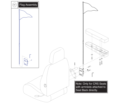 Armrest Mount (crs Deluxe Seat) parts diagram