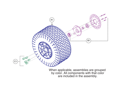 Front Wheel Assy parts diagram