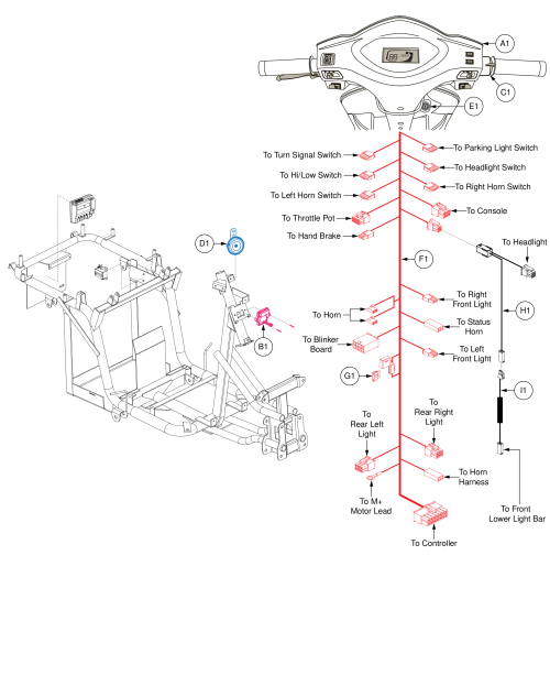 Console Assy, Baja® Raptor 2, 4wheel parts diagram