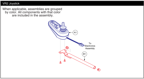 Joystick Assembly, Vr2 parts diagram