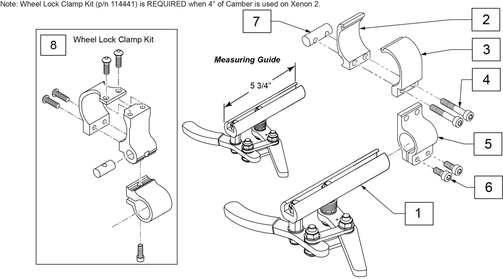 Ergo Scissor Wheel Lock parts diagram