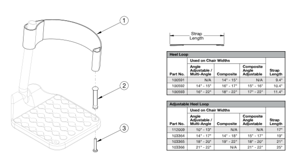 Catalyst Heel Loops parts diagram