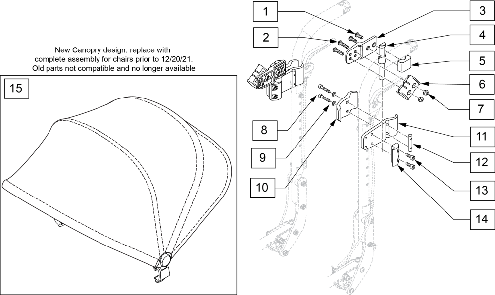 Canopy parts diagram