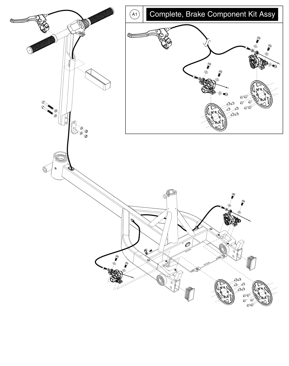 Hand Brake - Iride parts diagram