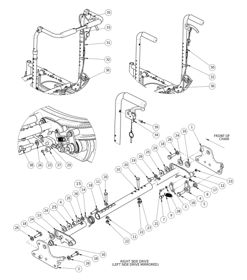 (discontinued 2) Focus Cr Hand Tilt Mechanism parts diagram