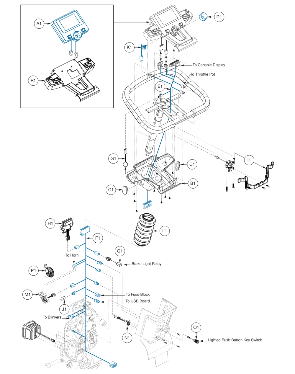 Console Assy, Px4 parts diagram