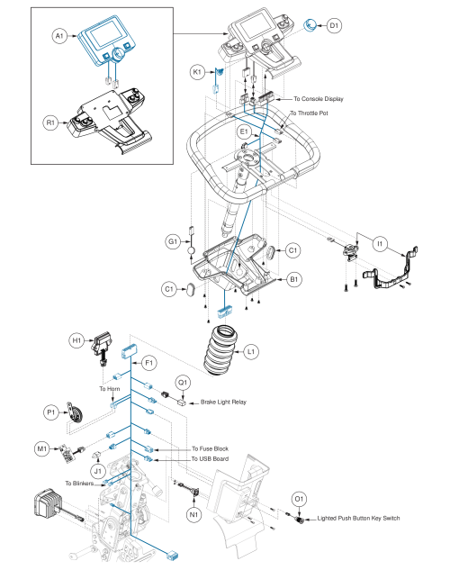 Console Assy, Px4 parts diagram