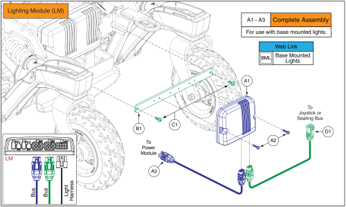 Ql3 Lm (lighting Module), Base Mounted Lights, 4front 2 parts diagram