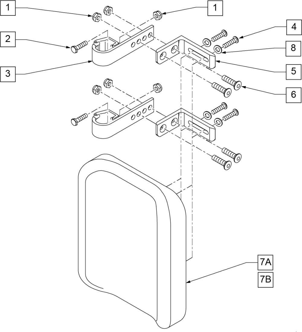 Elr Calf Pad parts diagram