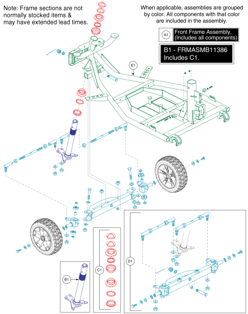 4 Wheel Front Frame And Fork, Victory 10.2 parts diagram