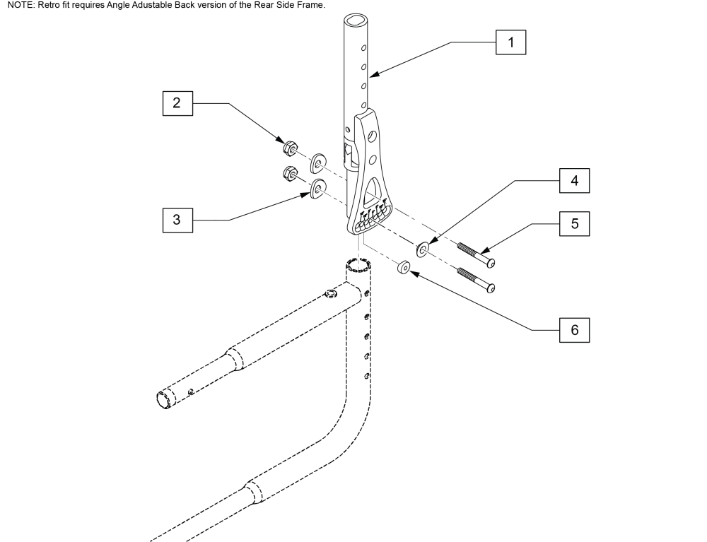 Angle Adjustable Backrest parts diagram