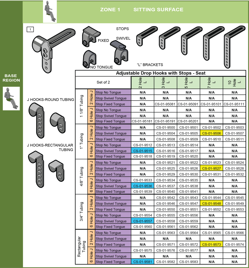 Cs-01-seat Step 6 - Select Attachment Hardware Front (4of7) parts diagram