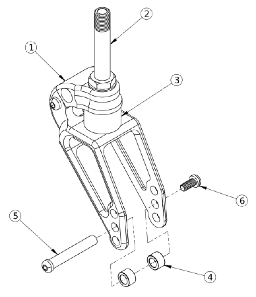 Rogue Alx / Little Wave Xp Frog Legs Suspension Fork (ultra-sport Fork) (formerly Tsunami) parts diagram