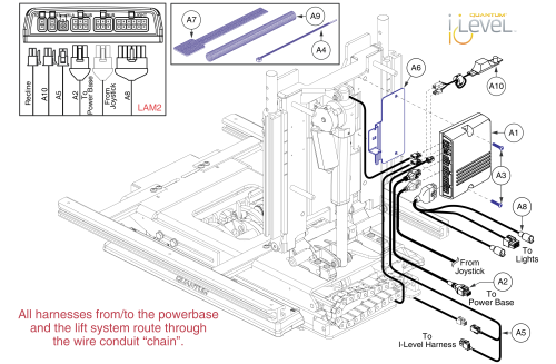 Lights Thru Lam2, Lift & Recline, Ne+, Reac Lift/i-level (stretto Rear Door Lights) parts diagram