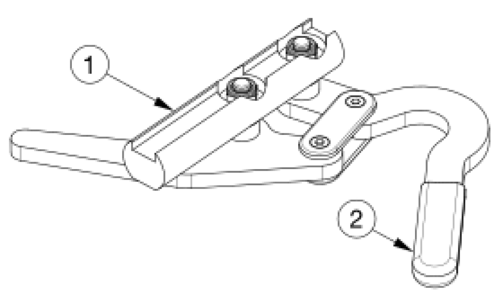 Rogue2 Wheel Locks - Under Seat Scissor parts diagram