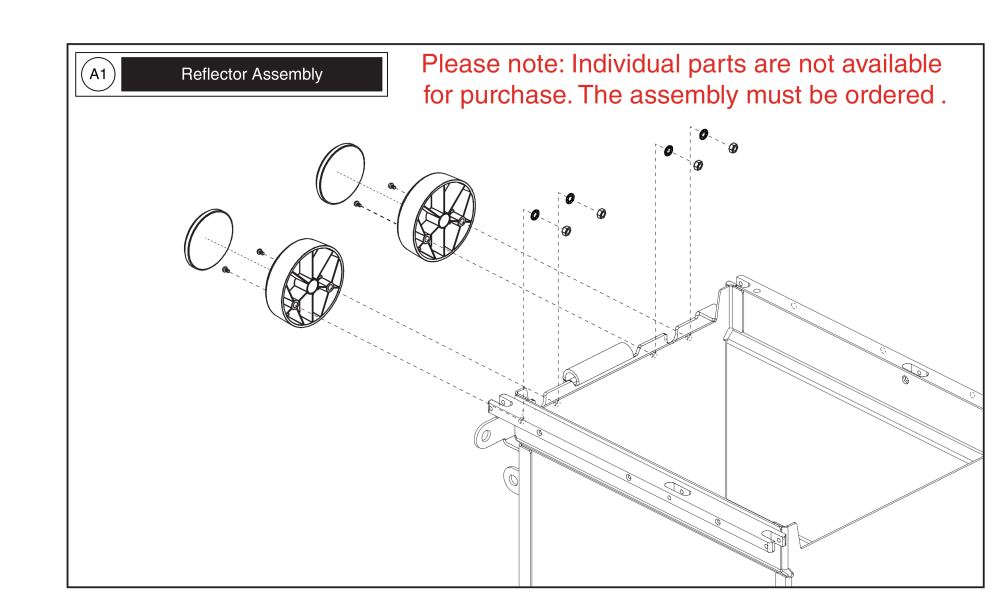 Reflector Assy, Rival (r44) parts diagram