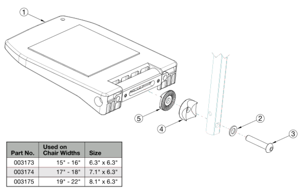 Catalyst E Footplates - Composite Angle Adjustable parts diagram