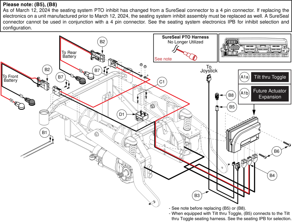 Vr2 Electronics - Hammer Xl Motors, Tilt Thru Toggle/future Actuator Expansion, J/q 1450 parts diagram