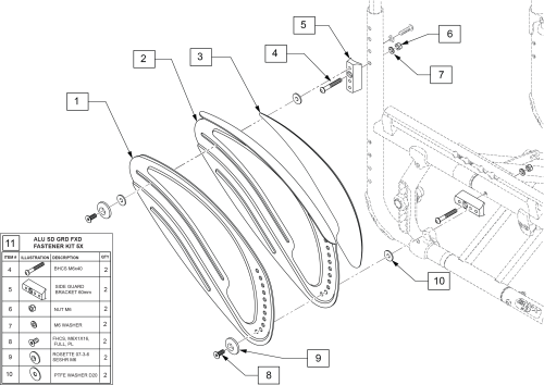 Alu Side Guards Fixed parts diagram